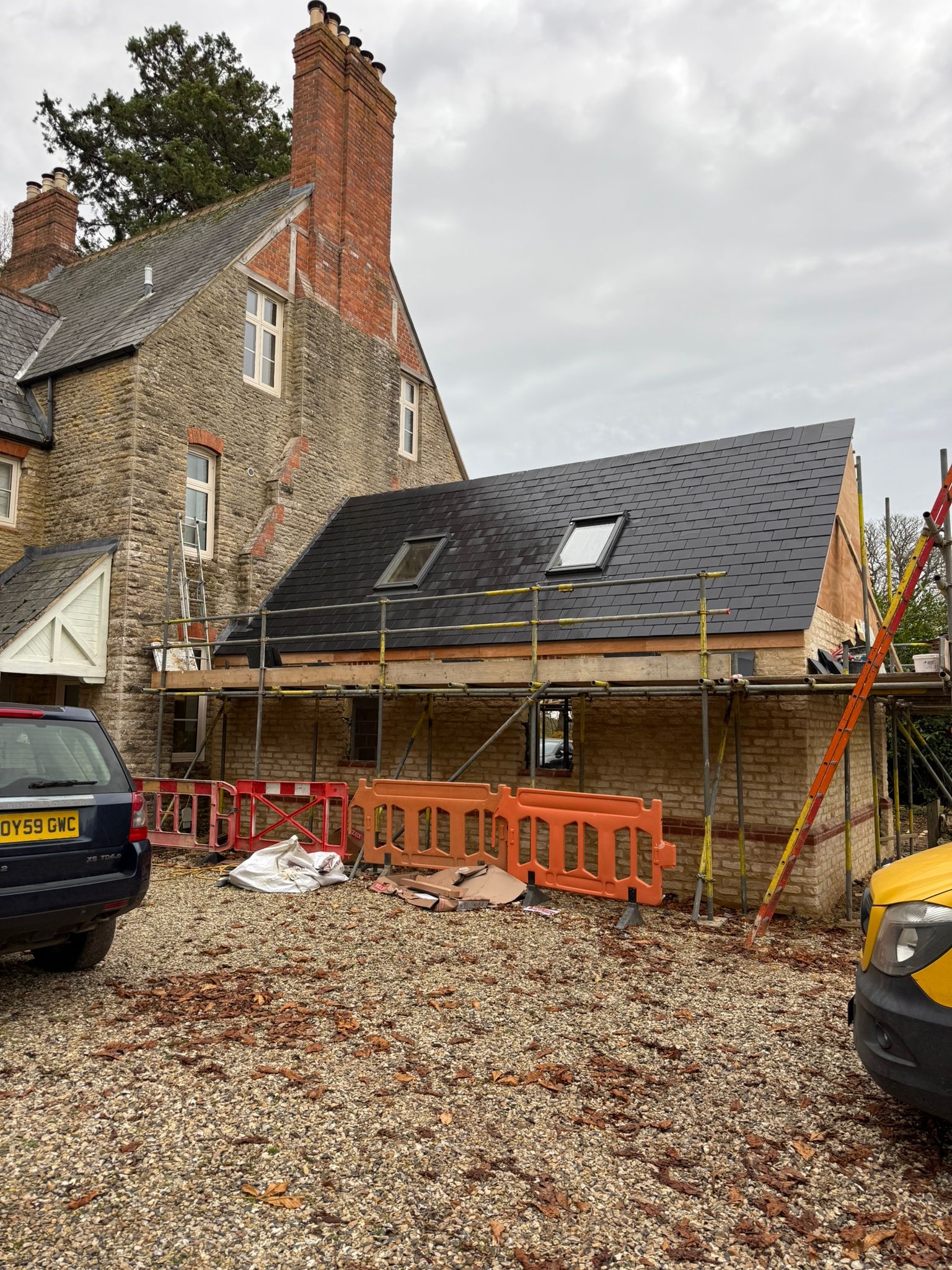 Finished slate roof detail